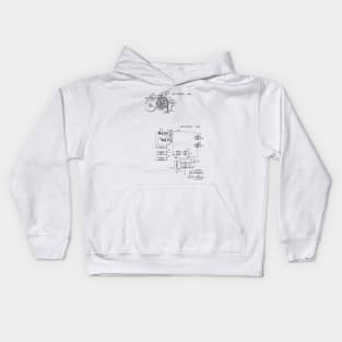 Driving and supporting means for high speed printing drum Vintage Patent Hand Drawing Kids Hoodie